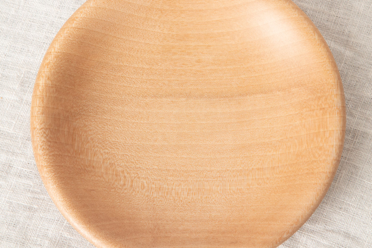 Dessert plate “Edge” Small / Japanese cherry birch / Ōita-JPN 211146-1