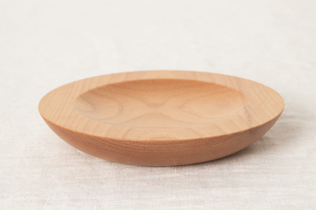 Dessert plate “deep rim” / Japanese cherry birch / Ōita-JPN 211151-1