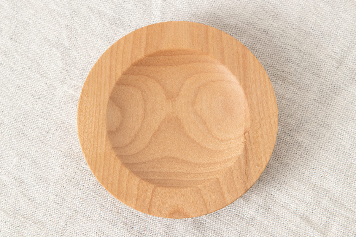 Dessert plate “deep rim” / Japanese cherry birch / Ōita-JPN 211151-1