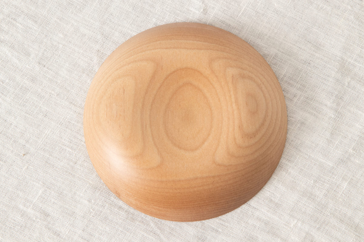Dessert plate “deep rim” / Japanese cherry birch / Ōita-JPN 211151-1
