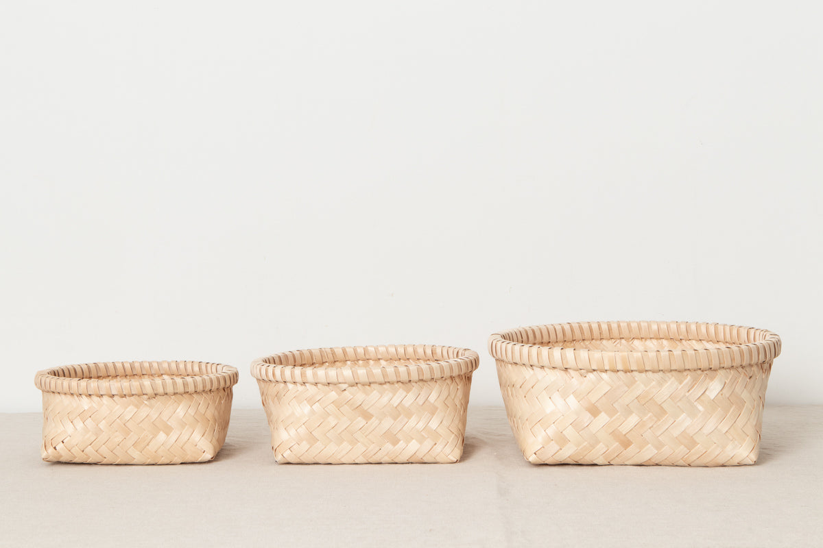 Round basket S, M, L / Itaya maple / Akita-JPN 720904