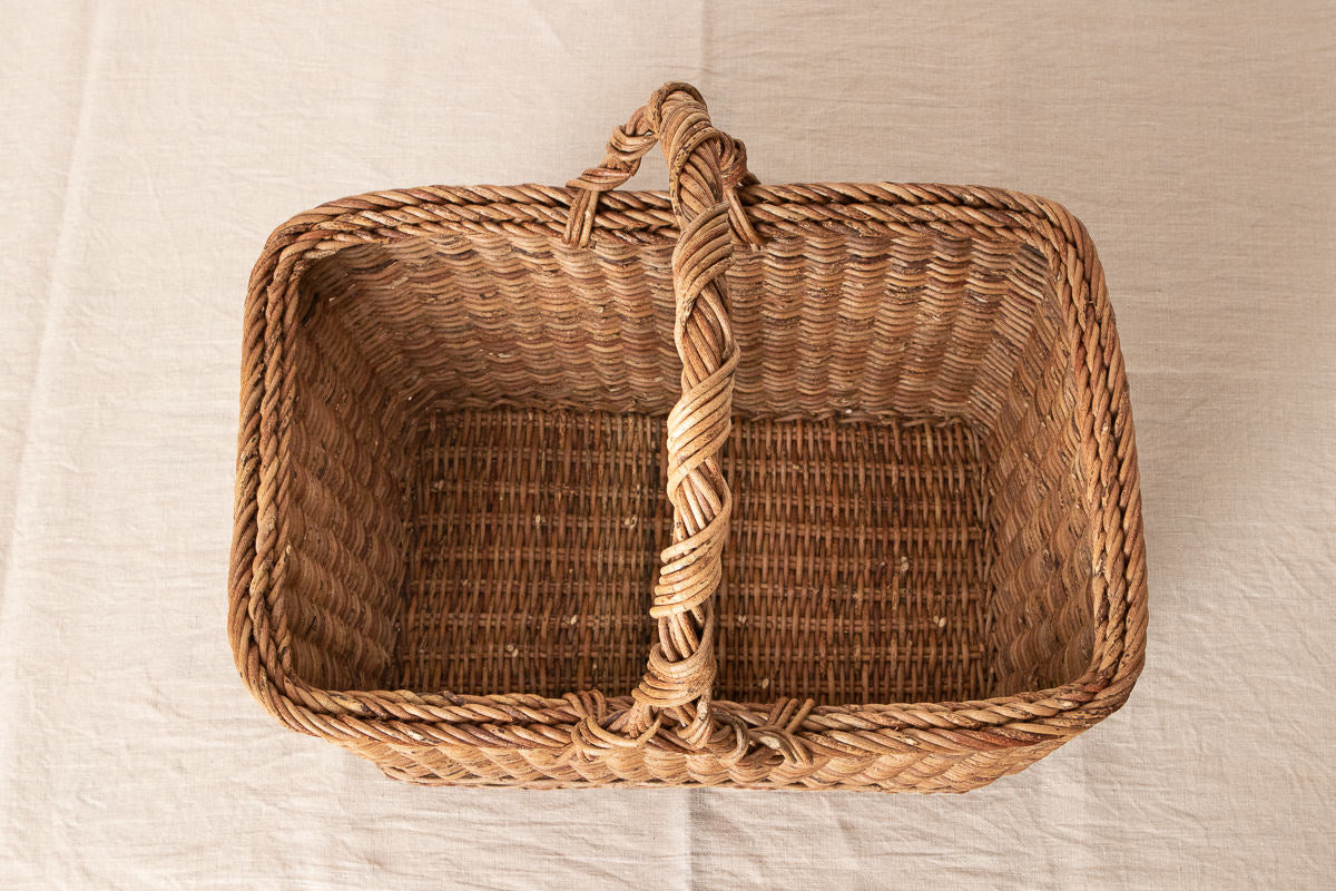 Large Rectangle Basket – Nami Weave / Akebi Vine / Nagano-JPN 311207-1