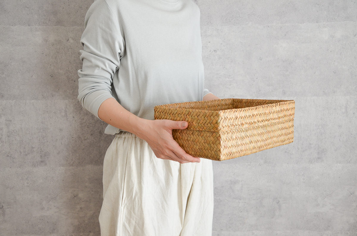 Rectangular Organizing Basket / Krajood Grass / THA 3115111