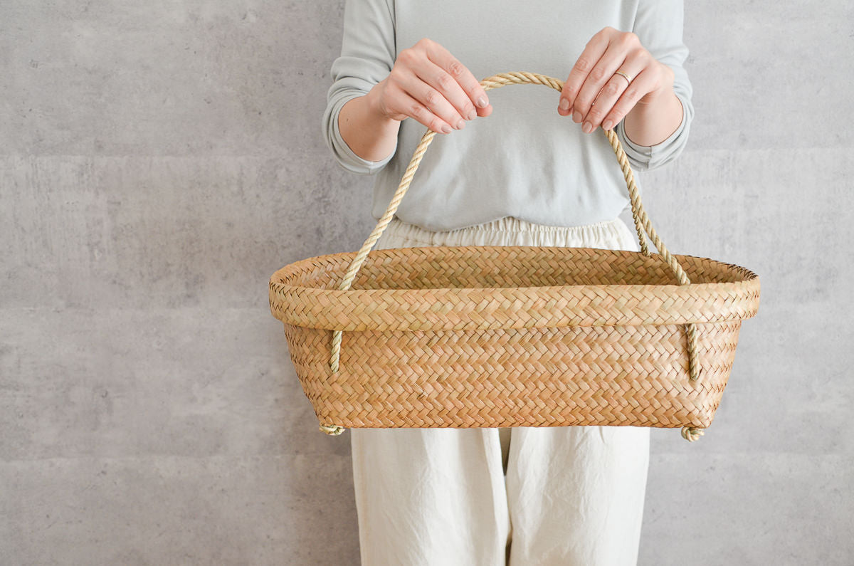 Organizing basket -Oval- with handles S, M, L / Kachū / THA 3115101