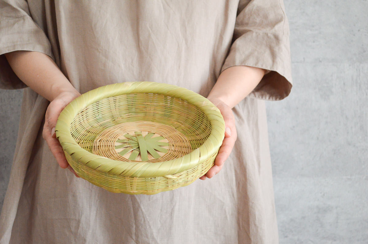 Tall basket with lid / Madake bamboo / Ōita-JPN 220609-2