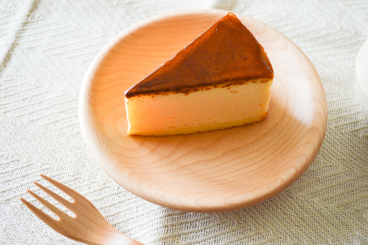 Dessert plate “Edge” Small / Japanese cherry birch / Ōita-JPN 211146-1