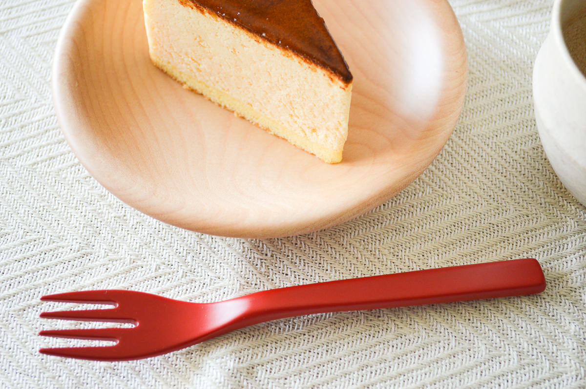 Dessert plate “Edge” Small / Japanese cherry birch / Ōita-JPN 211146-1