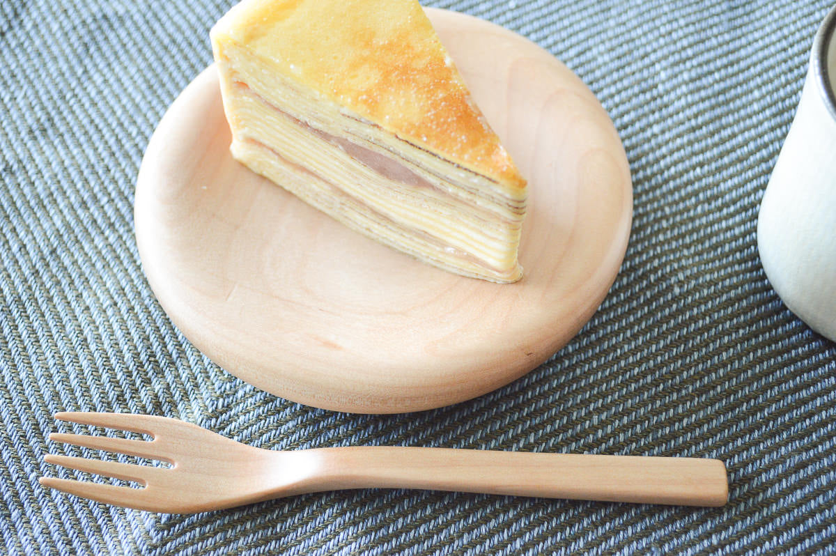 Dessert plate “Silky” S,M,L 3 sizes / Japanese cherry birch / Ōita-JPN 211147