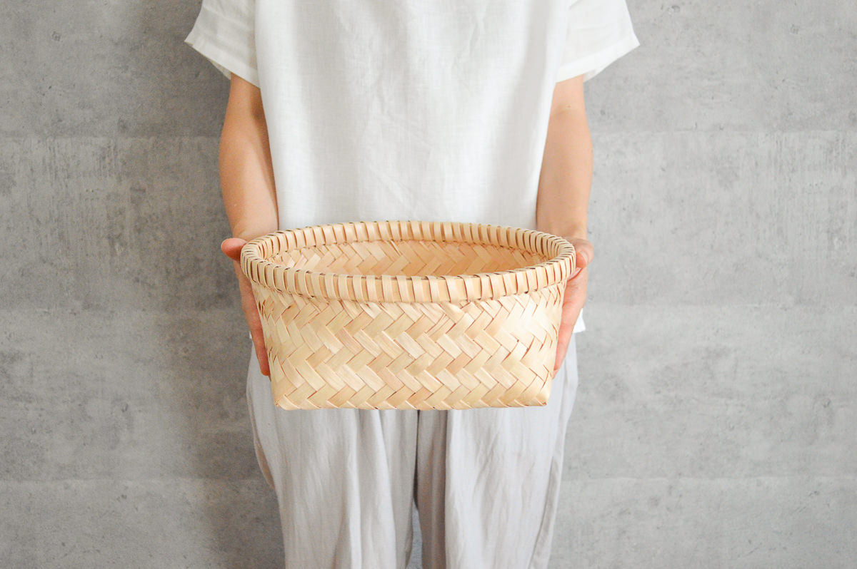 Round basket S, M, L / Itaya maple / Akita-JPN 720904
