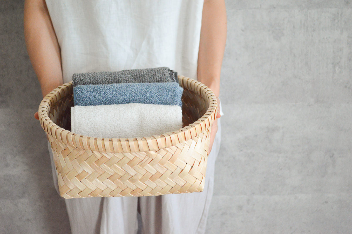 Round basket S, M, L / Itaya maple / Akita-JPN 720904