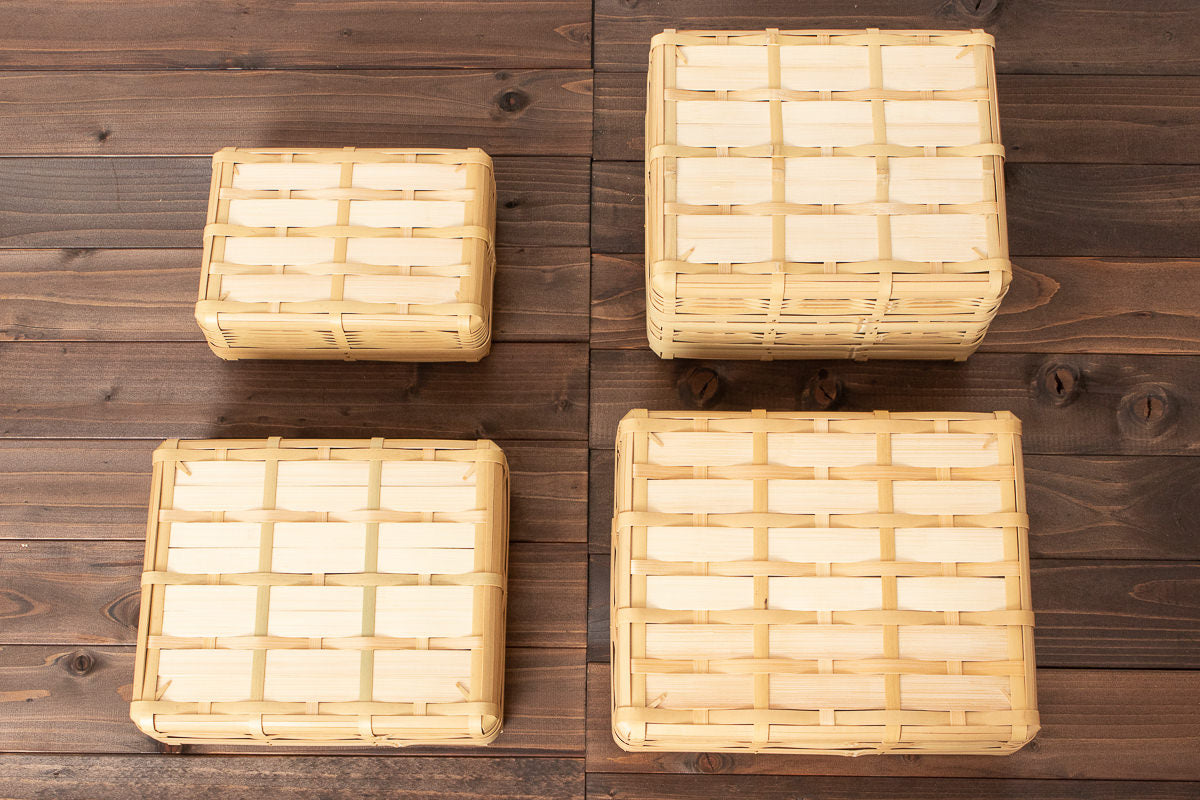 Lunch box M, L, XL, L(2-tier) / White bamboo / Kagoshima-JPN-1basketry