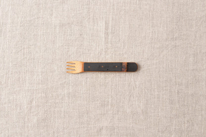 Child spoon, fork / Smoked Mōsō bamboo / Kōchi-JPN 321211
