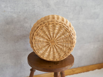 リトアニア/やなぎ　シギタスさん　手つきラウンドバスケット　140522-5