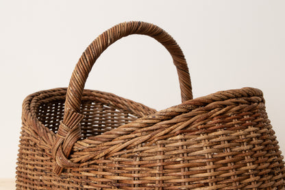 One handle basket -Wing- S, L / Brown Akebi vine / Nagano-JPN 311210