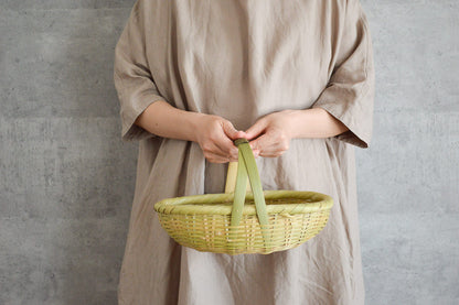 Oval basket with handle S, M, L / Madake bamboo / Ōita-JPN 220640