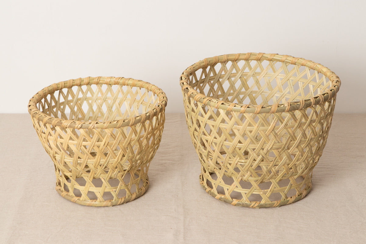 Dish basket S, M / Suzu bamboo / Iwate-JPN-1basketry