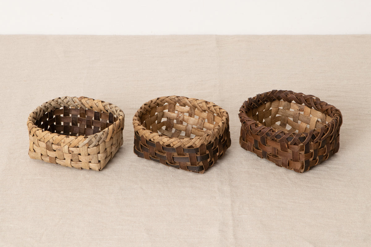 Organizing basket Mini (randomly selected) / Walnut / Iwate-JPN 1510592