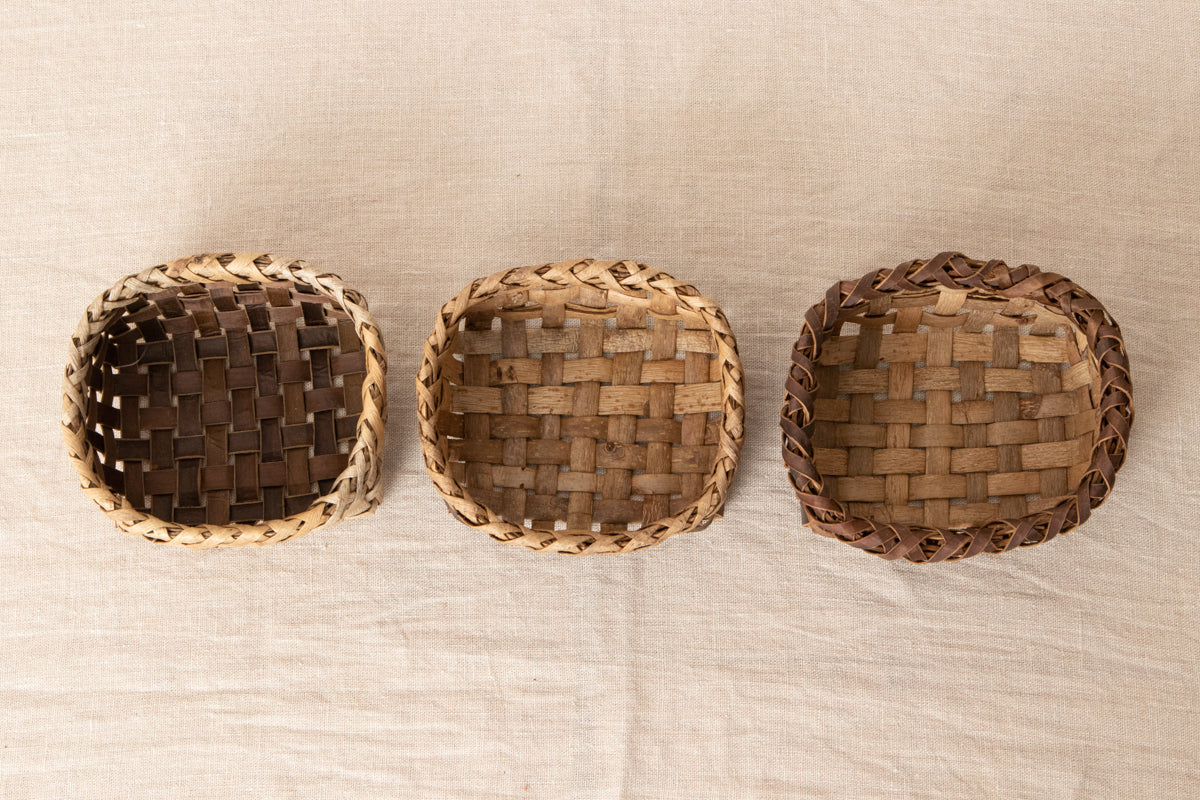 Organizing basket Mini (randomly selected) / Walnut / Iwate-JPN 1510592