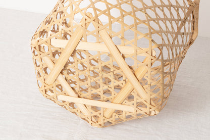Laundry basket / White bamboo / Kagawa-JPN 250701-1