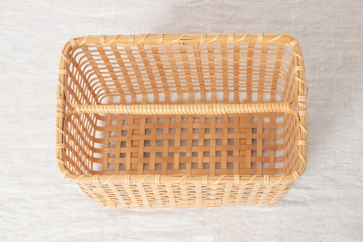 Magazine basket / White bamboo / Kagawa-JPN 250702-1