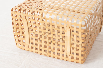 Magazine basket / White bamboo / Kagawa-JPN 250702-1