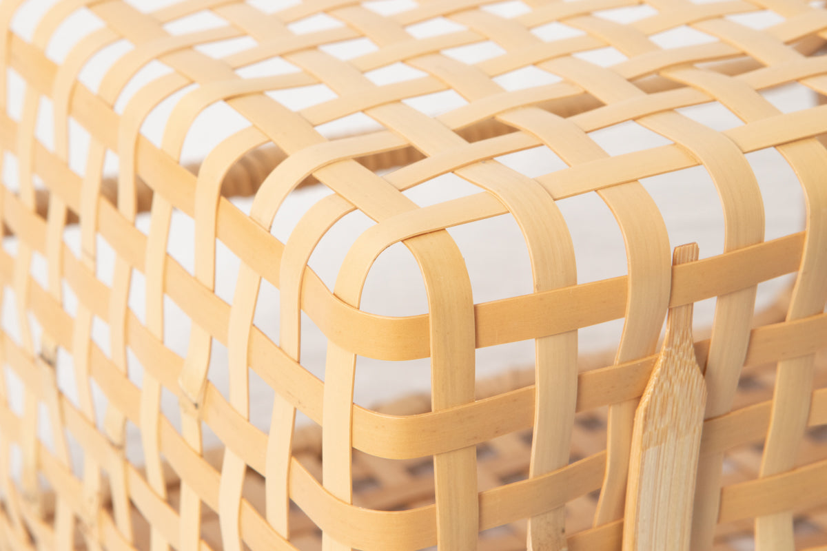 Magazine basket / White bamboo / Kagawa-JPN 250702-1