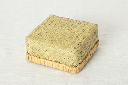 Lunch basket “Square” -A type- / Suzu bamboo / Iwate-JPN 210102-1
