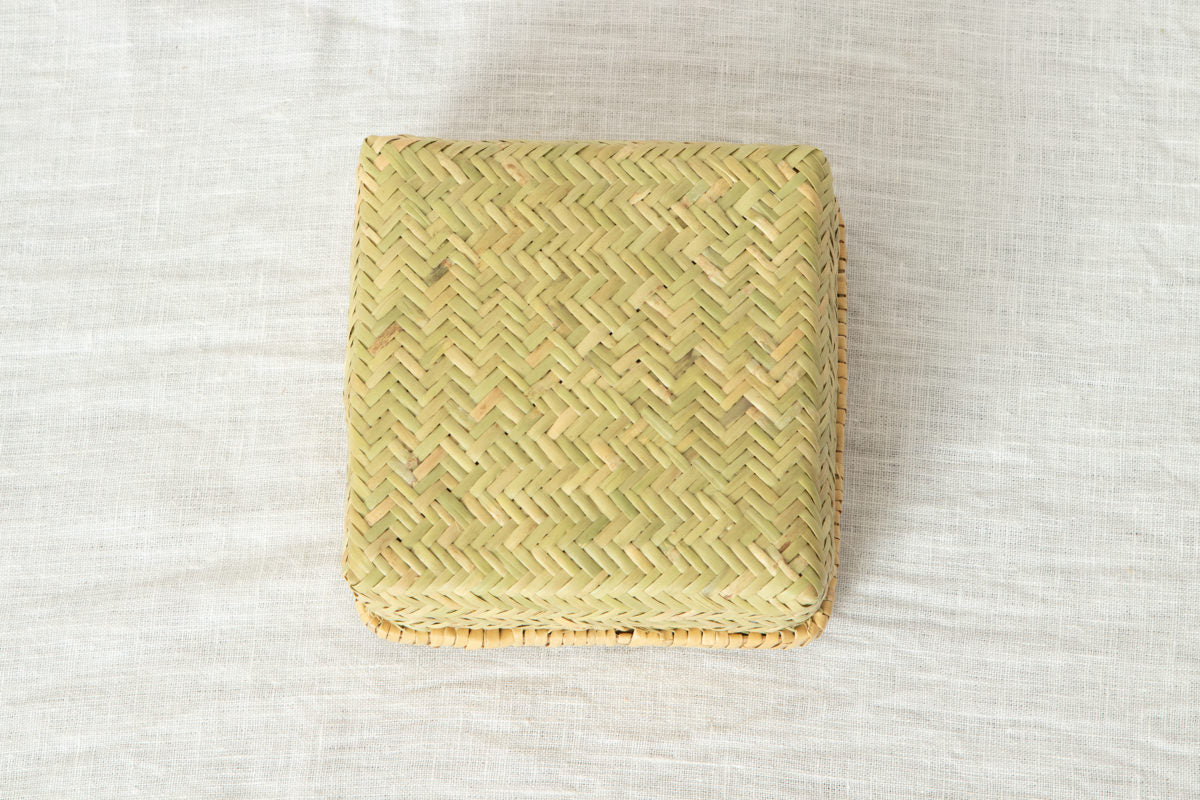 Lunch basket “Square” -A type- / Suzu bamboo / Iwate-JPN 210102-1