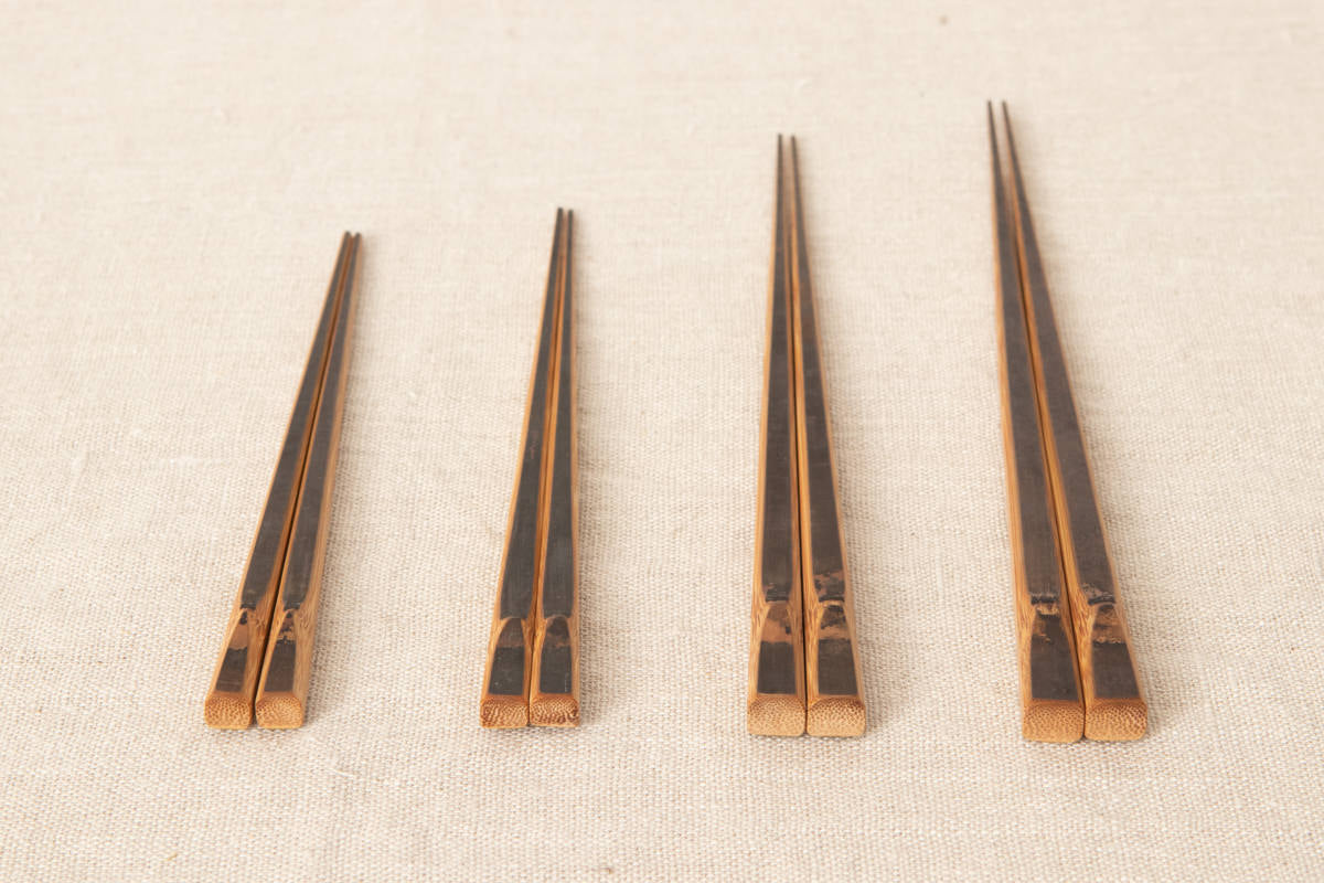 Chopsticks / 17cm, 18.5cm, 22cm, 23.5cm / Smoked Mōsō bamboo / Kōchi-JPN 321205