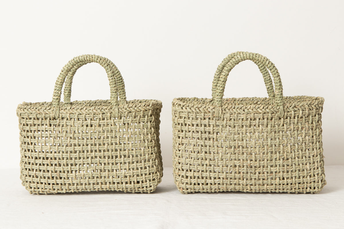 Hand bag -shallow- S, L / “Igusa” rush / Okayama-JPN 330302