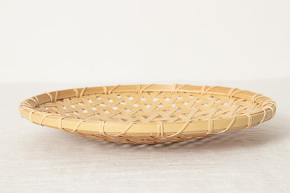 Flat Basket Tray "Kikkō Weave" / Madake Bamboo / Tottori-JPN 320713-1