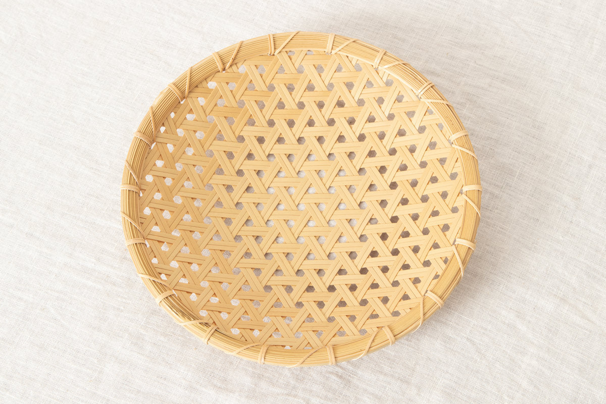 Flat Basket Tray "Kikkō Weave" / Madake Bamboo / Tottori-JPN 320713-1