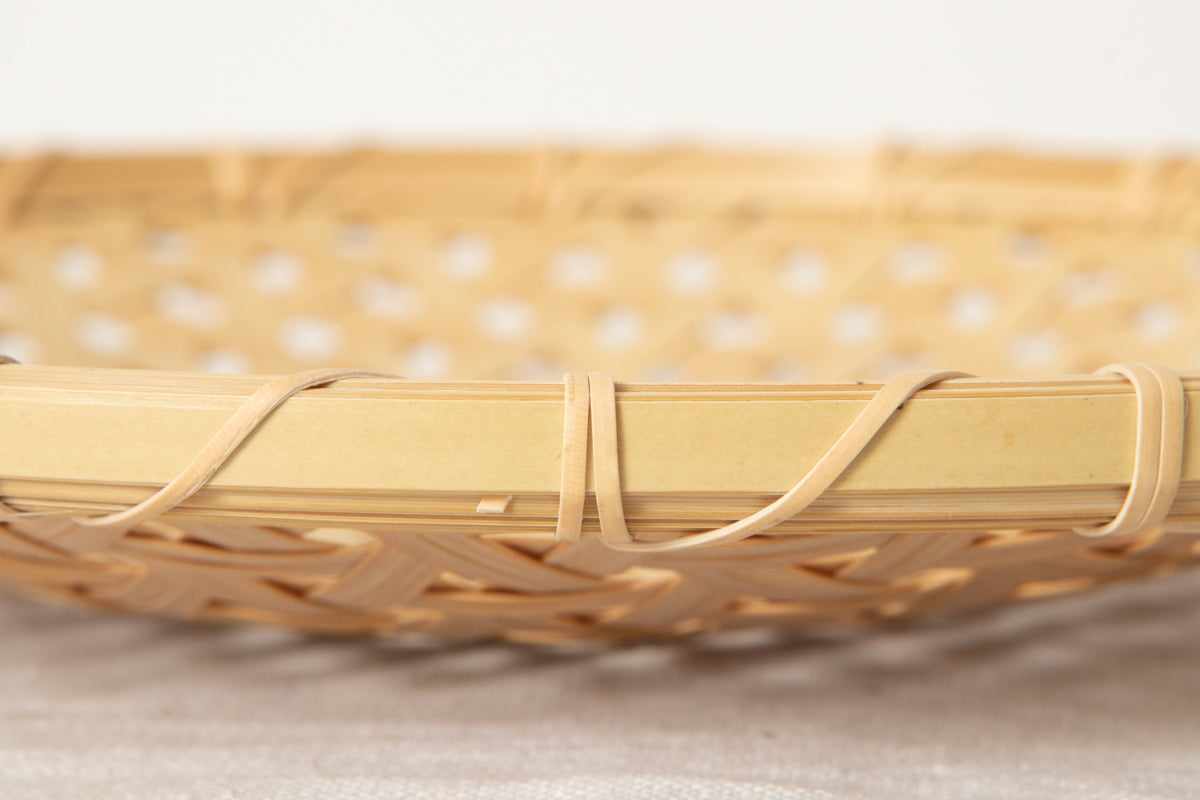 Flat Basket Tray "Kikkō Weave" / Madake Bamboo / Tottori-JPN 320713-1