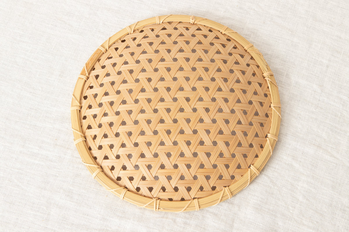 Flat Basket Tray "Kikkō Weave" / Madake Bamboo / Tottori-JPN 320713-1