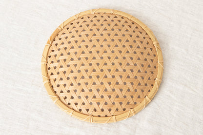 Flat Basket Tray "Kikkō Weave" / Madake Bamboo / Tottori-JPN 320713-1