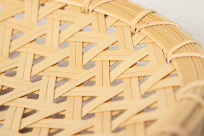 Flat Basket Tray "Kikkō Weave" / Madake Bamboo / Tottori-JPN 320713-1