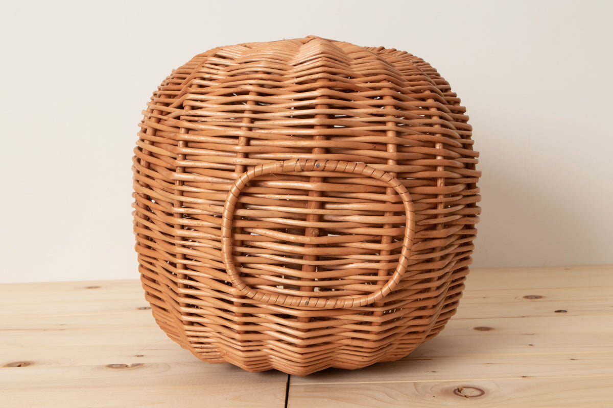 Stand basket with lid / Willow / POL 340218-1