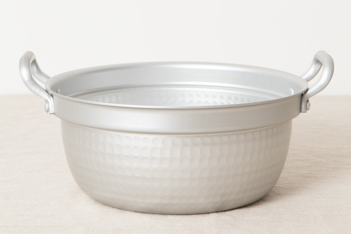 Stepped pot 15.5cm, 18.5cm, 21.5cm smaller 3sizes / Aluminum / Toyama-JPN 811120