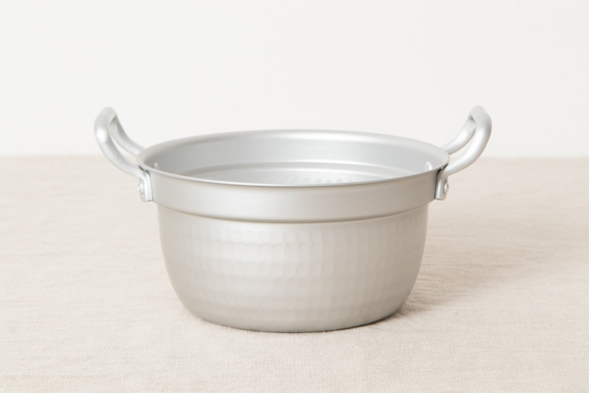 Stepped pot 15.5cm, 18.5cm, 21.5cm smaller 3sizes / Aluminum / Toyama-JPN 811120