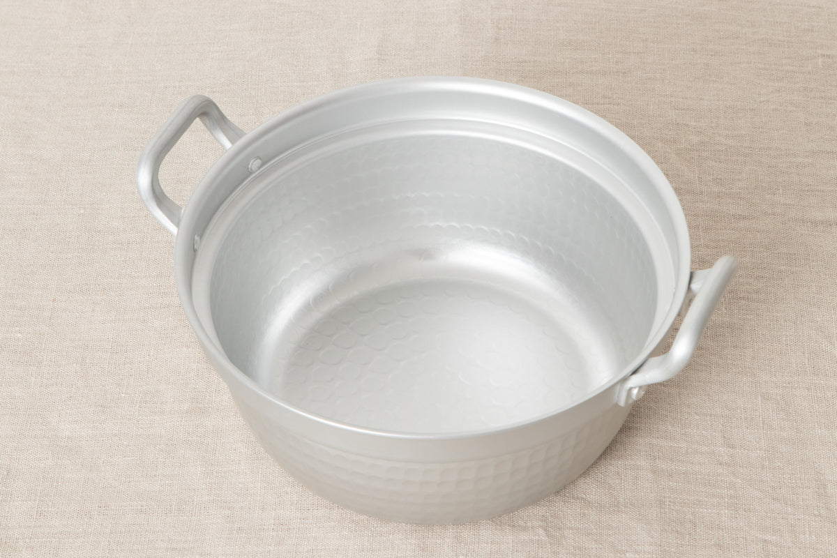 Stepped pot 15.5cm, 18.5cm, 21.5cm smaller 3sizes / Aluminum / Toyama-JPN 811120