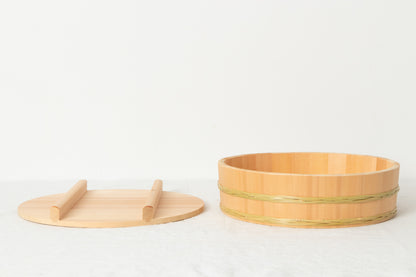 Rice Tub with Bamboo Hoop (24–36cm) / Sawara Cypress / Nagano-JPN 811104