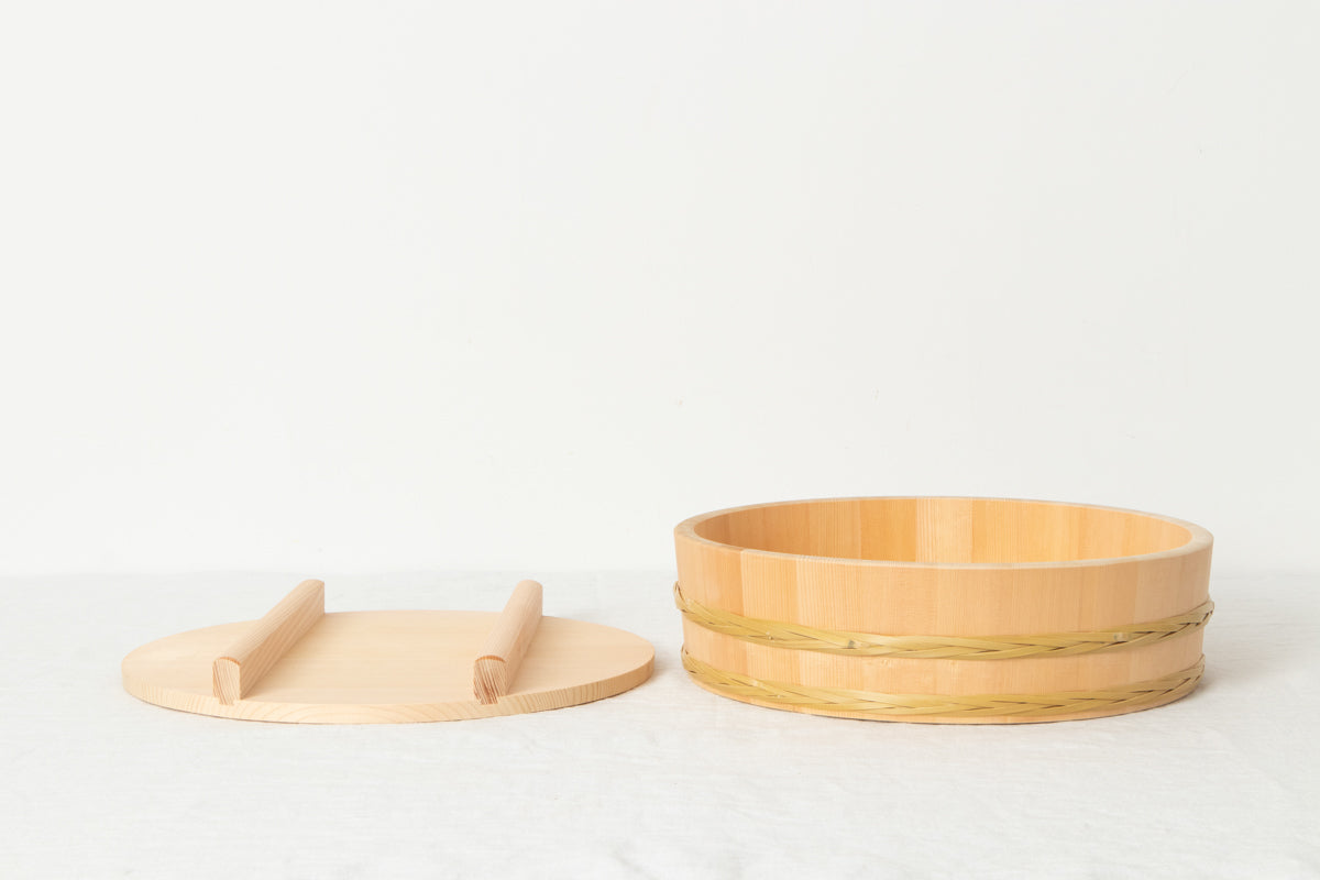 Rice Tub with Bamboo Hoop (24–36cm) / Sawara Cypress / Nagano-JPN 811104