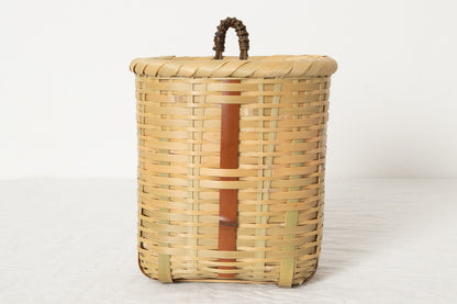 Wall Basket Rolled Rim / Madake Bamboo / Oita-JPN 220634-1