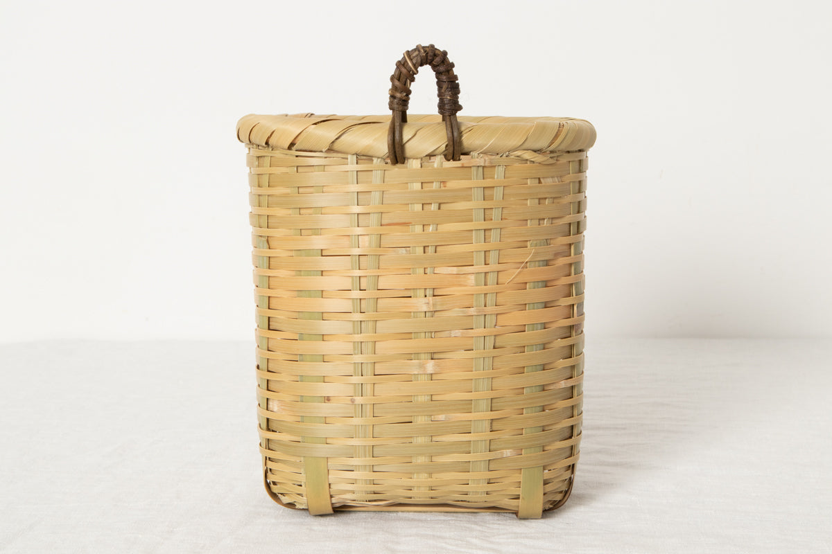Wall Basket Rolled Rim / Madake Bamboo / Oita-JPN 220634-1