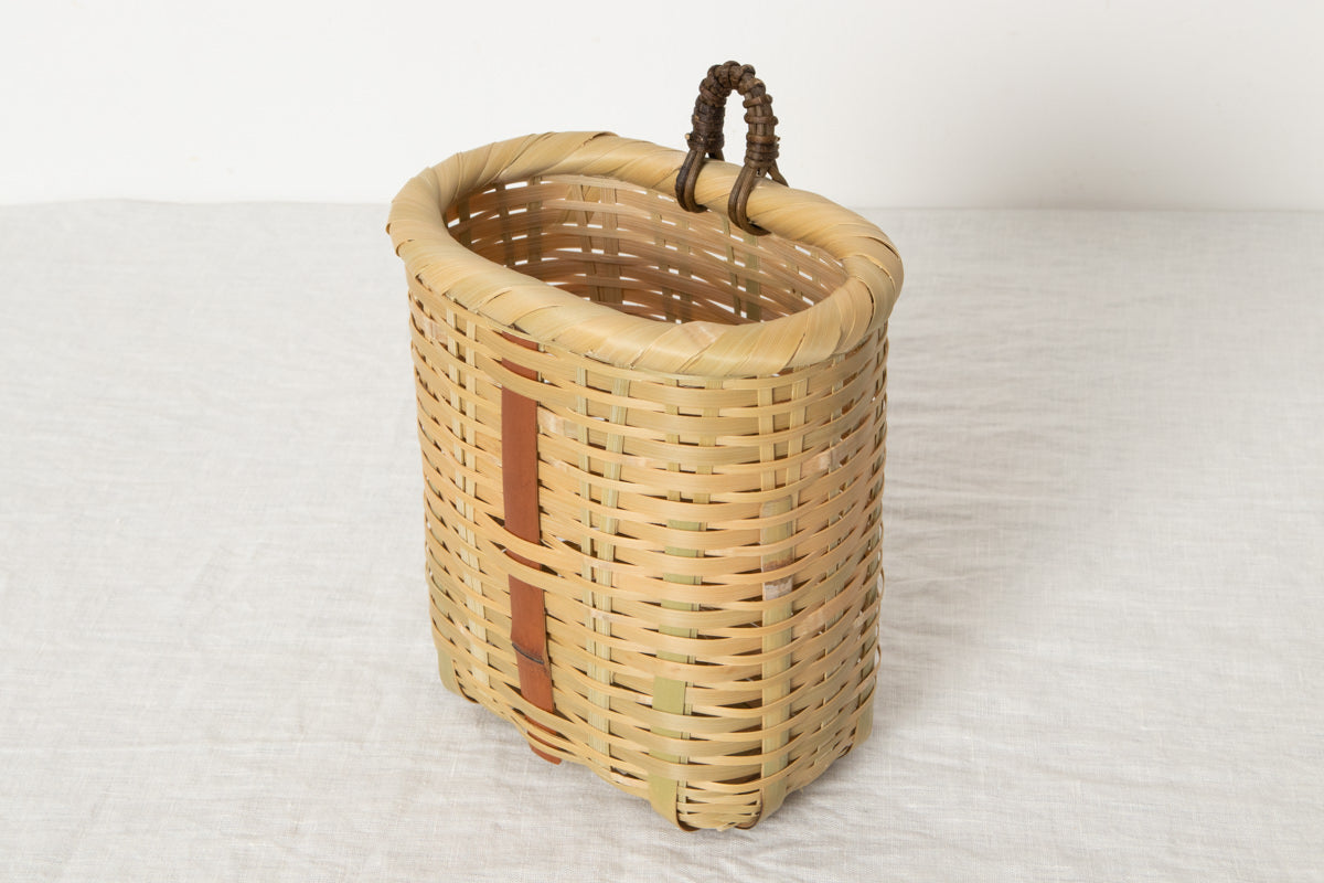 Wall Basket Rolled Rim / Madake Bamboo / Oita-JPN 220634-1