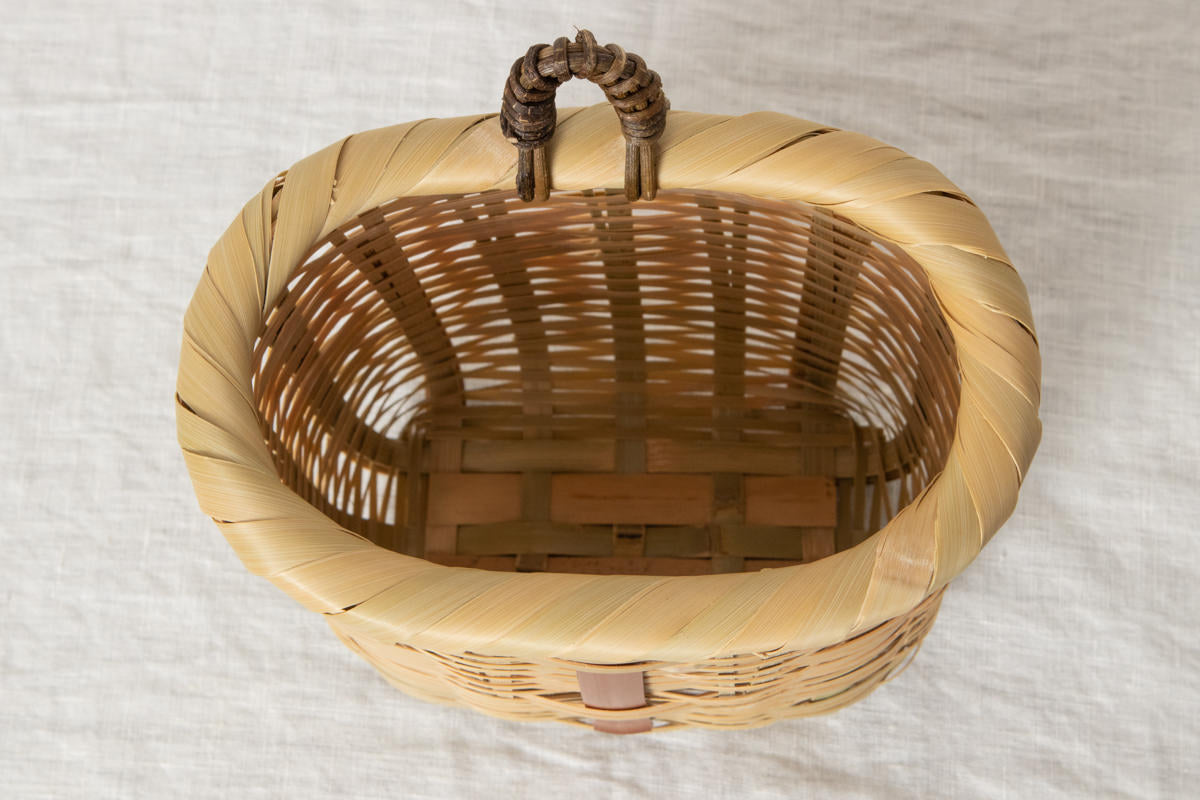 Wall Basket Rolled Rim / Madake Bamboo / Oita-JPN 220634-1