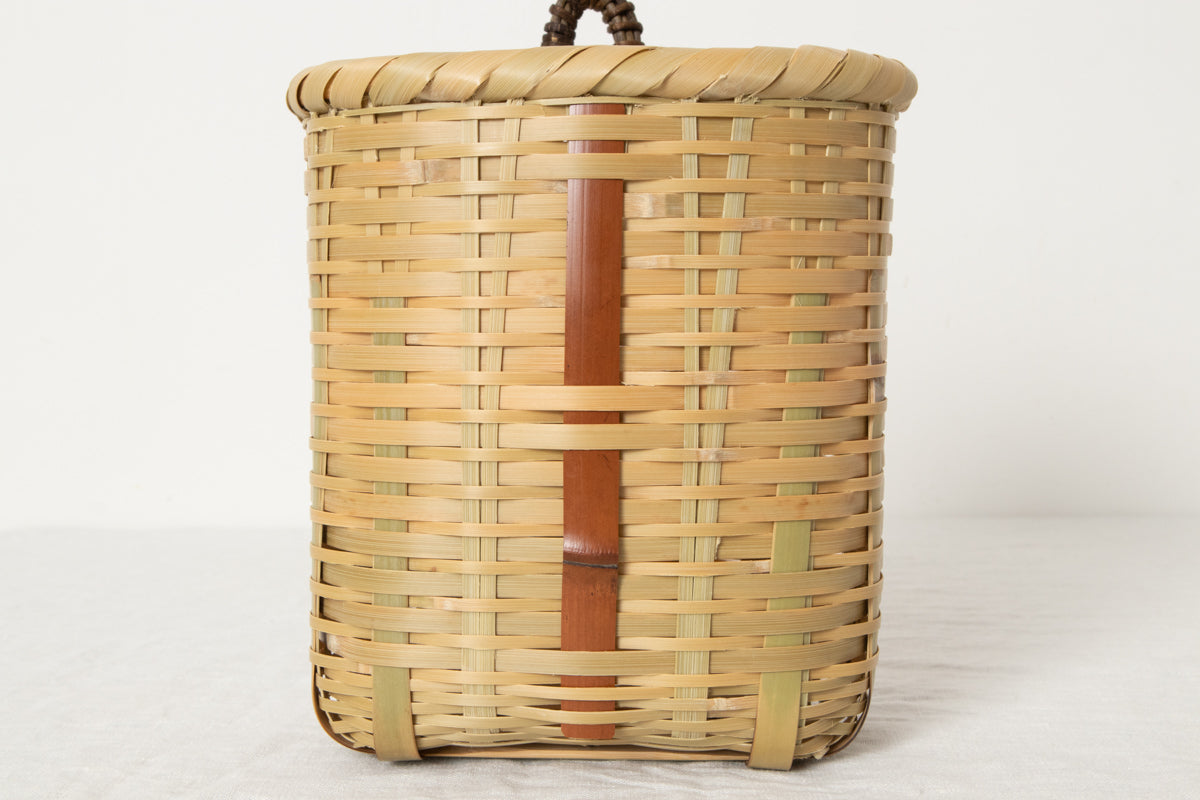 Wall Basket Rolled Rim / Madake Bamboo / Oita-JPN 220634-1