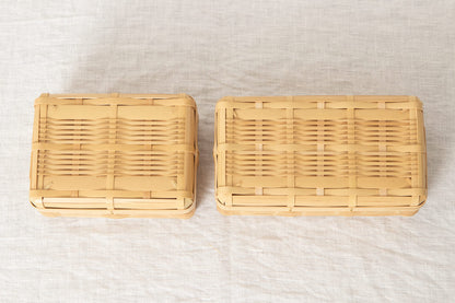 Small lunch box S, S-long / White bamboo / Kagoshima-JPN 321106