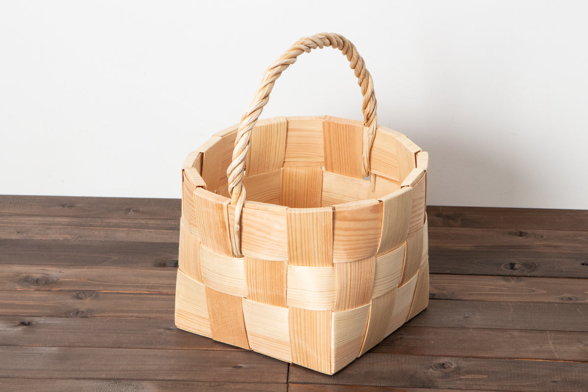 エストニア/パイン　ガーデンバスケット　S・M　２サイズ　330717