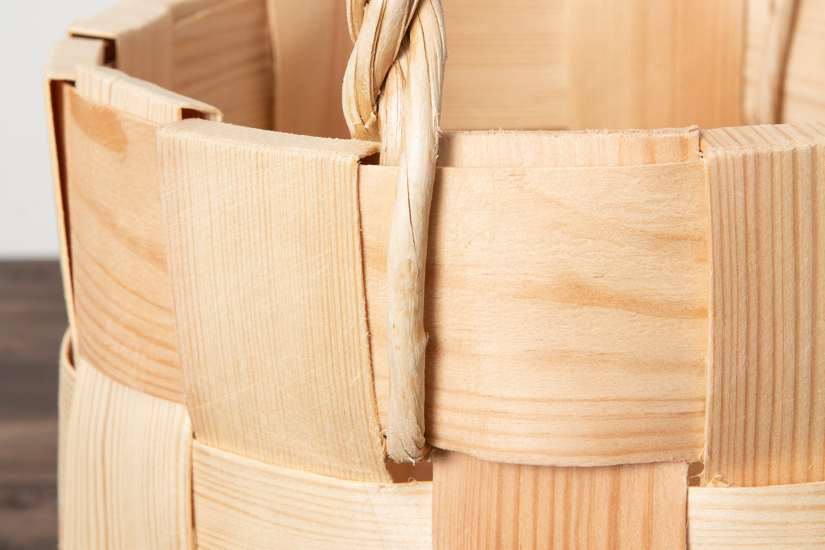 エストニア産 パイン材バスケット エストニアのパインバスケット